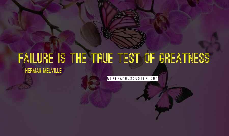 Herman Melville Quotes: Failure is the true test of greatness