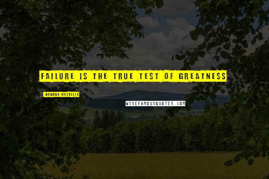 Herman Melville Quotes: Failure is the true test of greatness