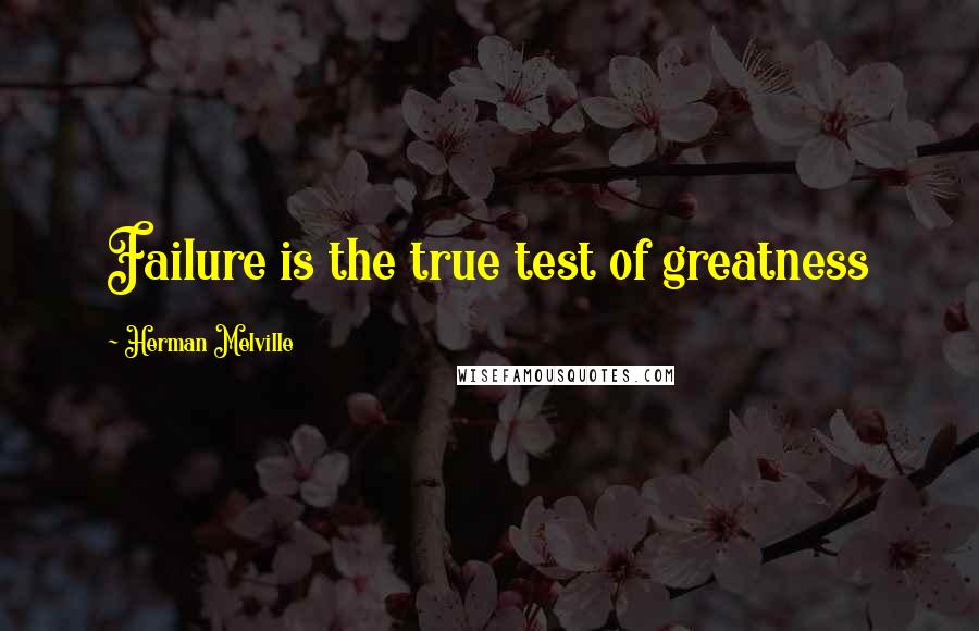 Herman Melville Quotes: Failure is the true test of greatness