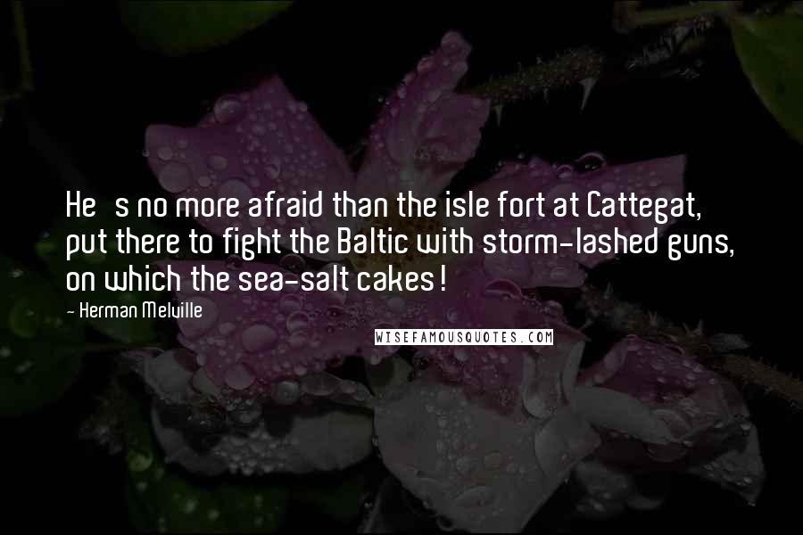Herman Melville Quotes: He's no more afraid than the isle fort at Cattegat, put there to fight the Baltic with storm-lashed guns, on which the sea-salt cakes!
