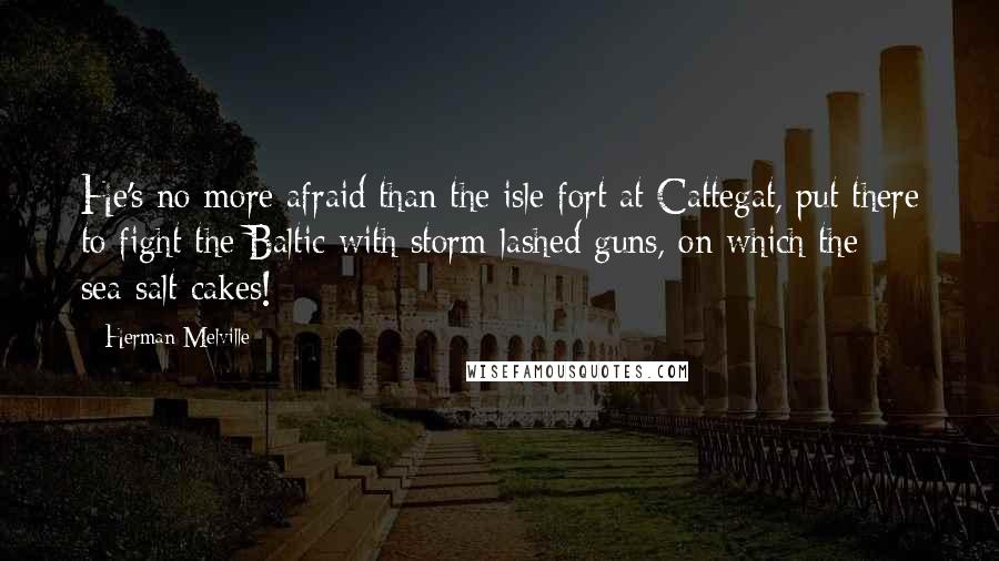 Herman Melville Quotes: He's no more afraid than the isle fort at Cattegat, put there to fight the Baltic with storm-lashed guns, on which the sea-salt cakes!