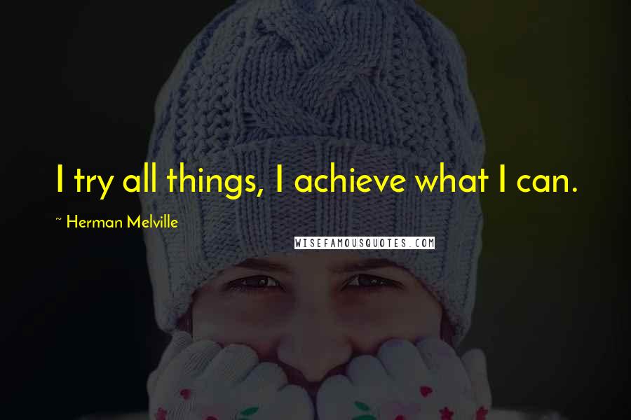Herman Melville Quotes: I try all things, I achieve what I can.