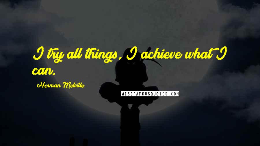 Herman Melville Quotes: I try all things, I achieve what I can.