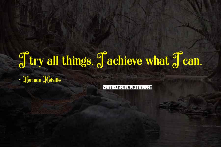 Herman Melville Quotes: I try all things, I achieve what I can.