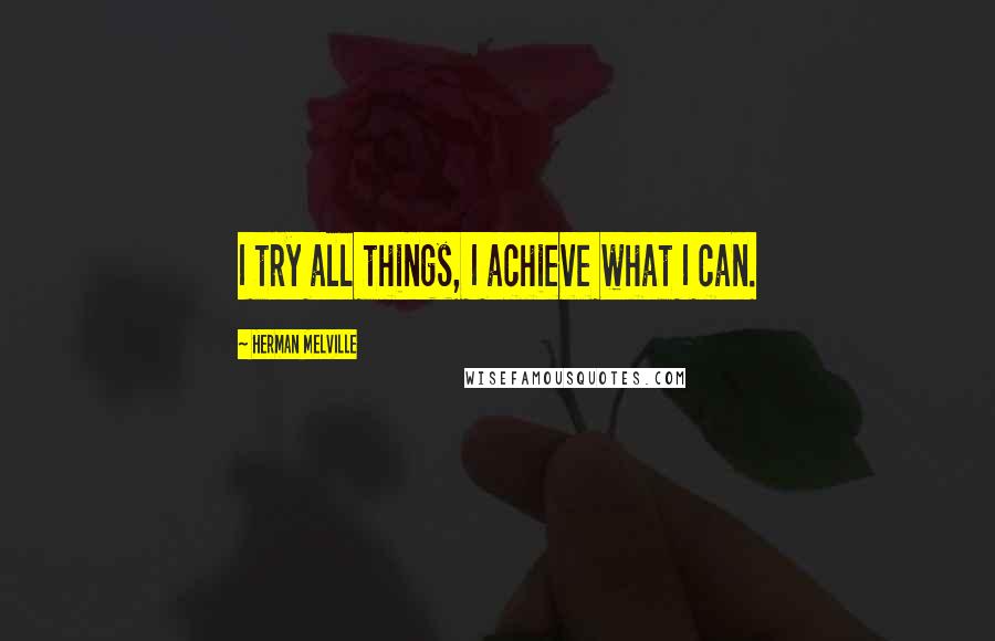 Herman Melville Quotes: I try all things, I achieve what I can.