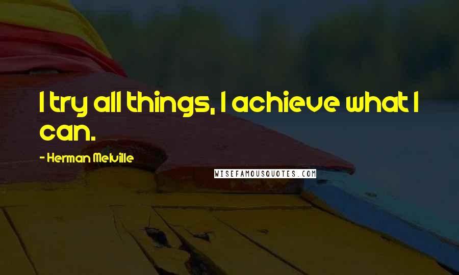 Herman Melville Quotes: I try all things, I achieve what I can.