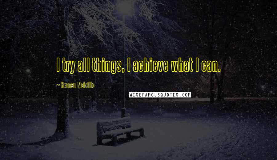 Herman Melville Quotes: I try all things, I achieve what I can.