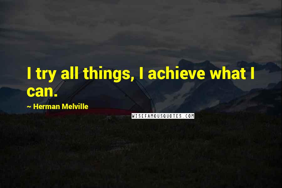 Herman Melville Quotes: I try all things, I achieve what I can.