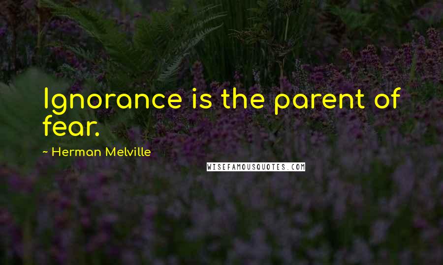 Herman Melville Quotes: Ignorance is the parent of fear.