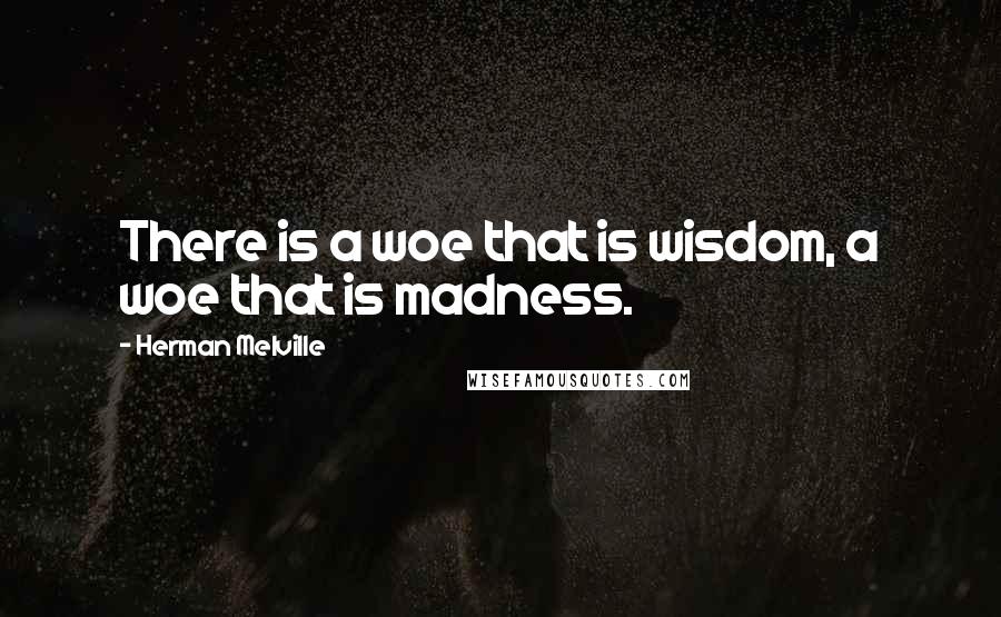 Herman Melville Quotes: There is a woe that is wisdom, a woe that is madness.