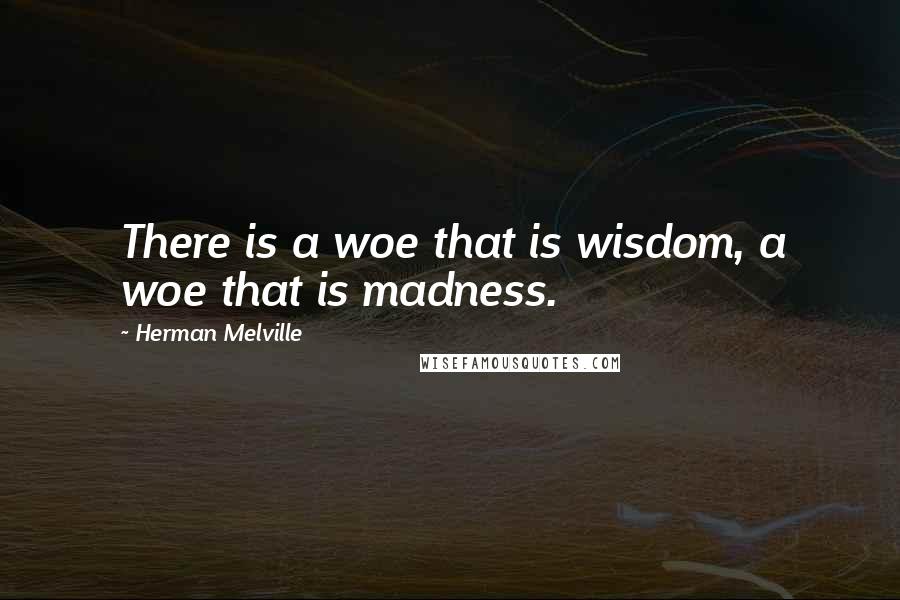 Herman Melville Quotes: There is a woe that is wisdom, a woe that is madness.