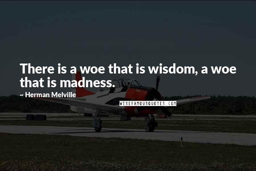 Herman Melville Quotes: There is a woe that is wisdom, a woe that is madness.