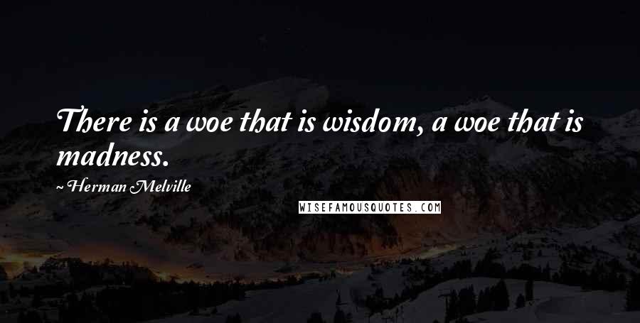 Herman Melville Quotes: There is a woe that is wisdom, a woe that is madness.
