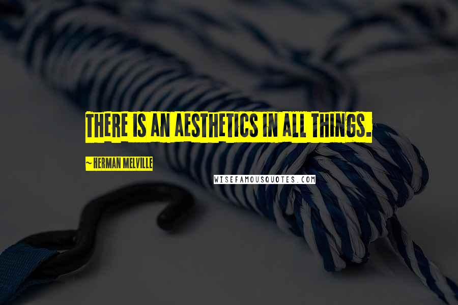 Herman Melville Quotes: There is an aesthetics in all things.