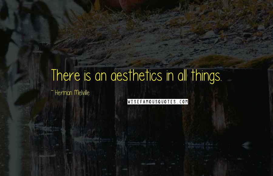 Herman Melville Quotes: There is an aesthetics in all things.