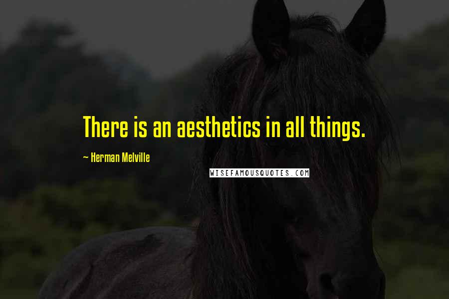 Herman Melville Quotes: There is an aesthetics in all things.