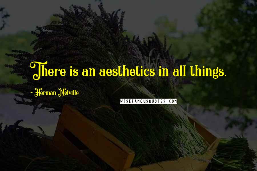 Herman Melville Quotes: There is an aesthetics in all things.