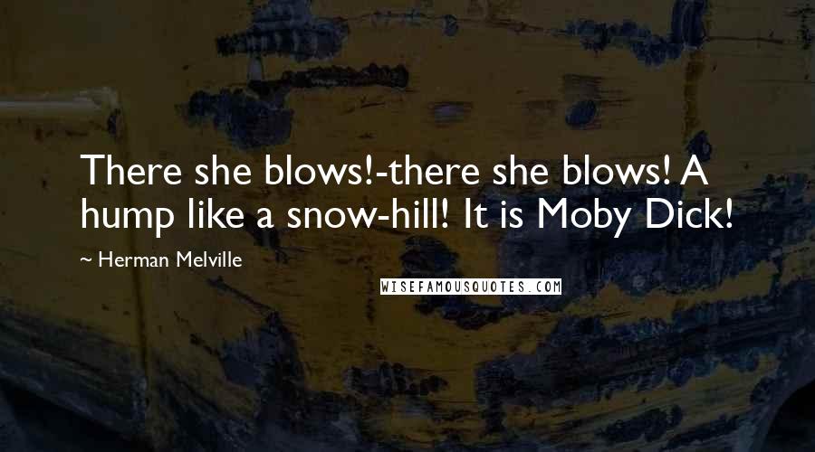 Herman Melville Quotes: There she blows!-there she blows! A hump like a snow-hill! It is Moby Dick!