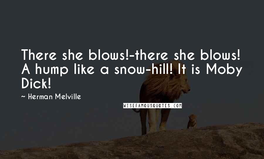 Herman Melville Quotes: There she blows!-there she blows! A hump like a snow-hill! It is Moby Dick!