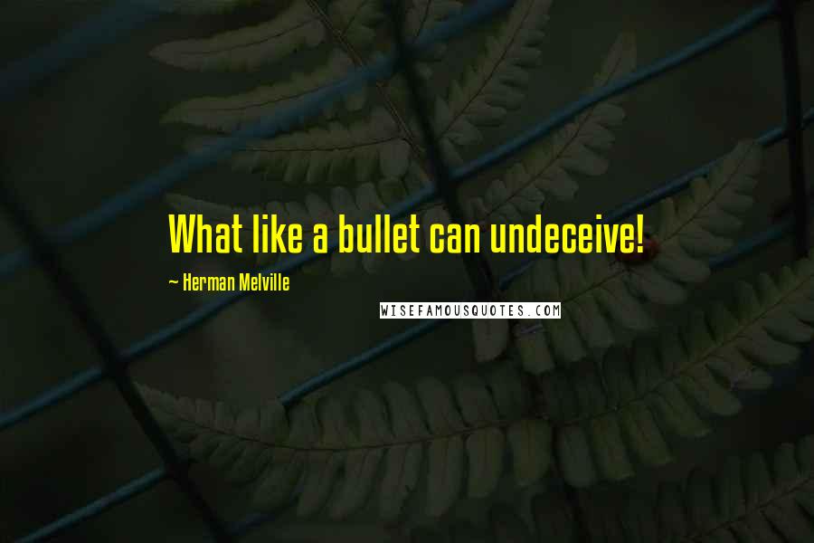 Herman Melville Quotes: What like a bullet can undeceive!