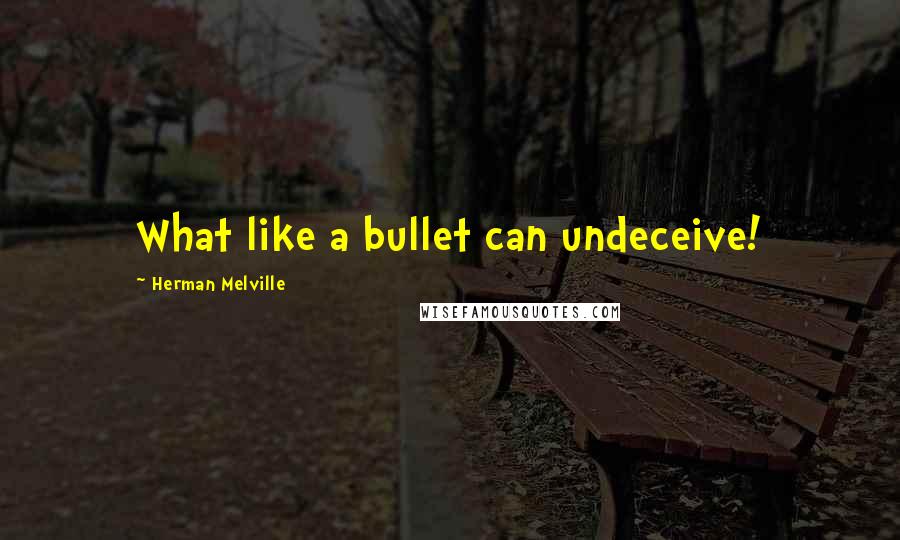 Herman Melville Quotes: What like a bullet can undeceive!
