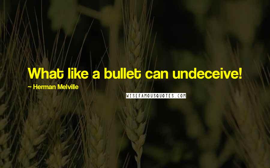 Herman Melville Quotes: What like a bullet can undeceive!