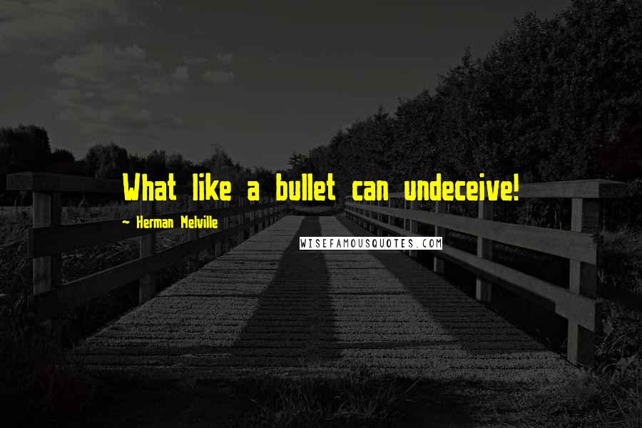 Herman Melville Quotes: What like a bullet can undeceive!