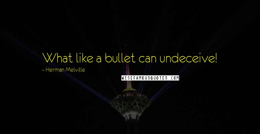 Herman Melville Quotes: What like a bullet can undeceive!