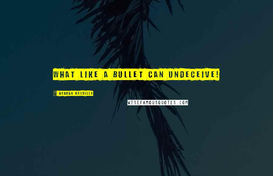 Herman Melville Quotes: What like a bullet can undeceive!