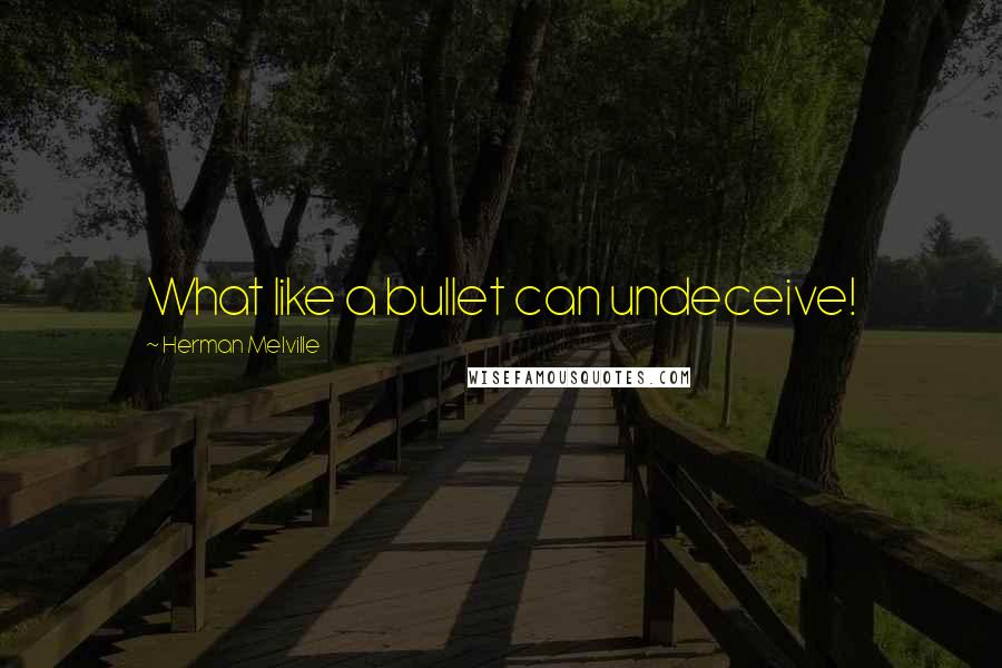 Herman Melville Quotes: What like a bullet can undeceive!