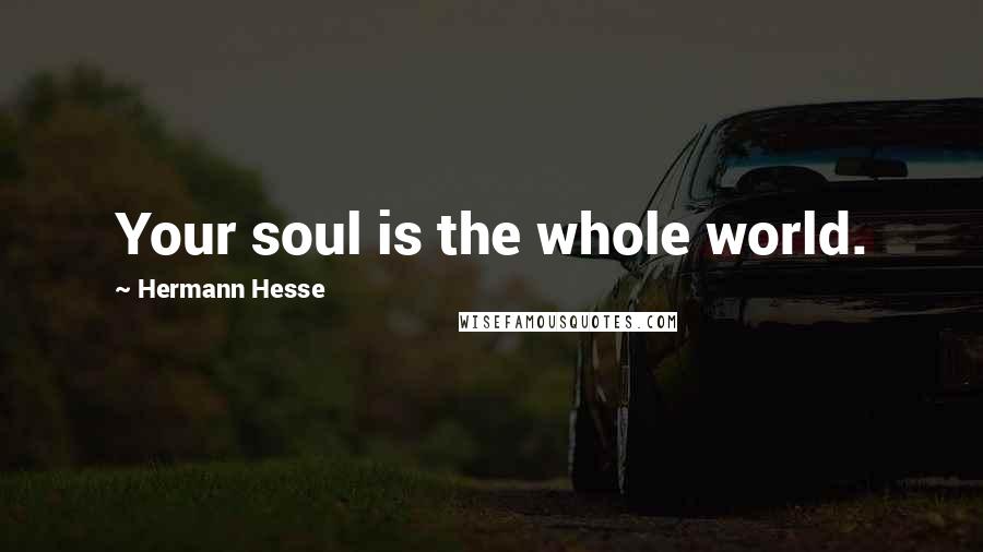 Hermann Hesse Quotes: Your soul is the whole world.