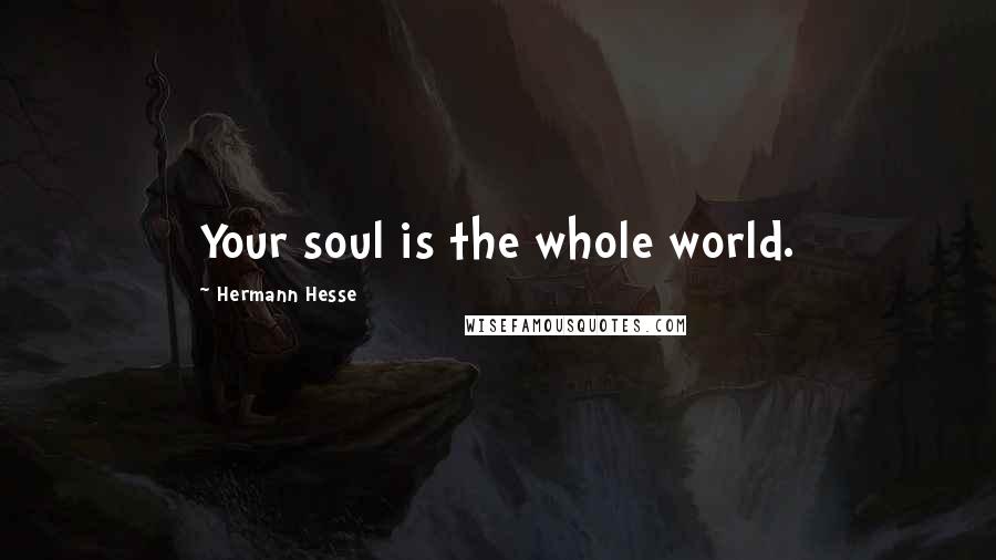 Hermann Hesse Quotes: Your soul is the whole world.