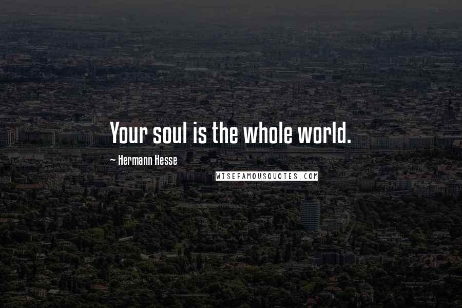 Hermann Hesse Quotes: Your soul is the whole world.