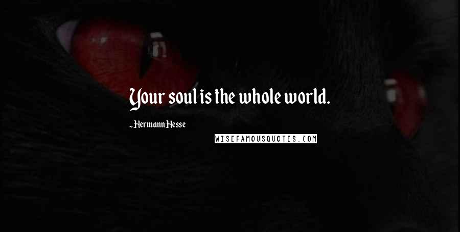 Hermann Hesse Quotes: Your soul is the whole world.