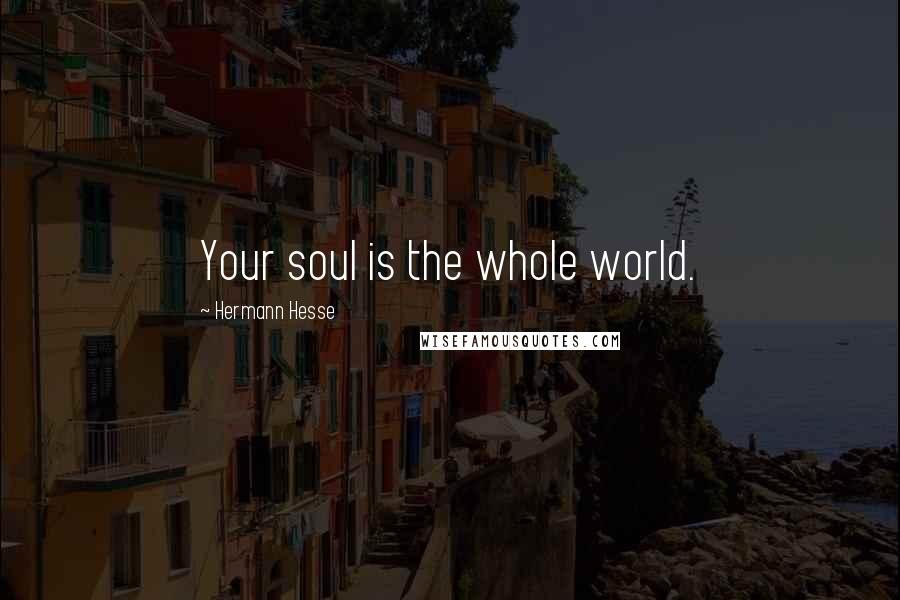Hermann Hesse Quotes: Your soul is the whole world.