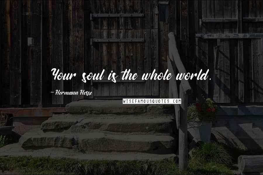 Hermann Hesse Quotes: Your soul is the whole world.