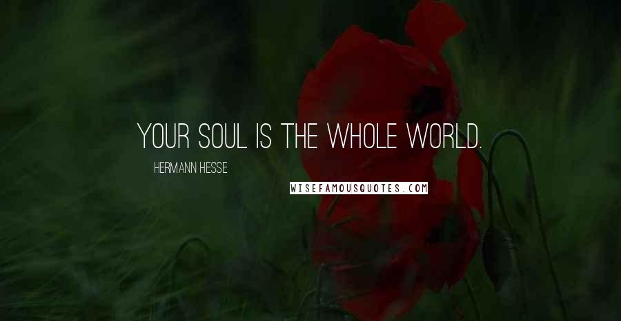 Hermann Hesse Quotes: Your soul is the whole world.