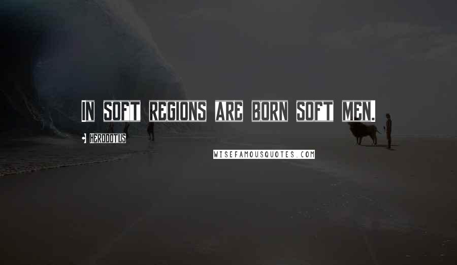 Herodotus Quotes: In soft regions are born soft men.