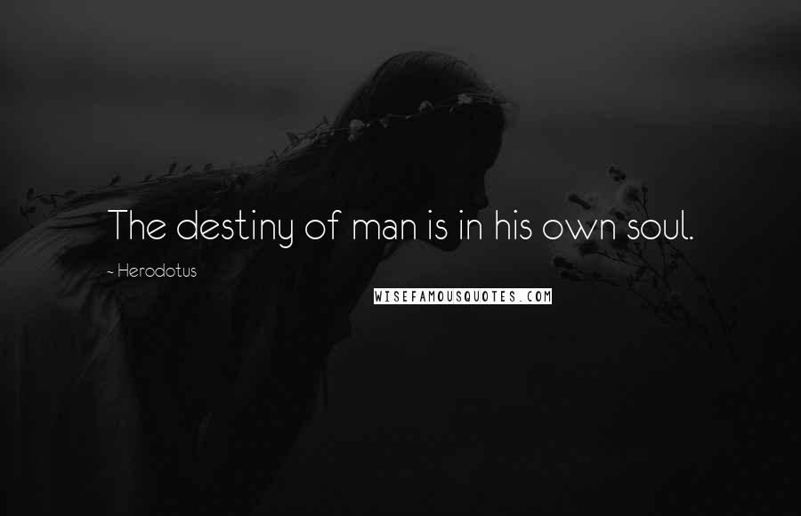 Herodotus Quotes: The destiny of man is in his own soul.