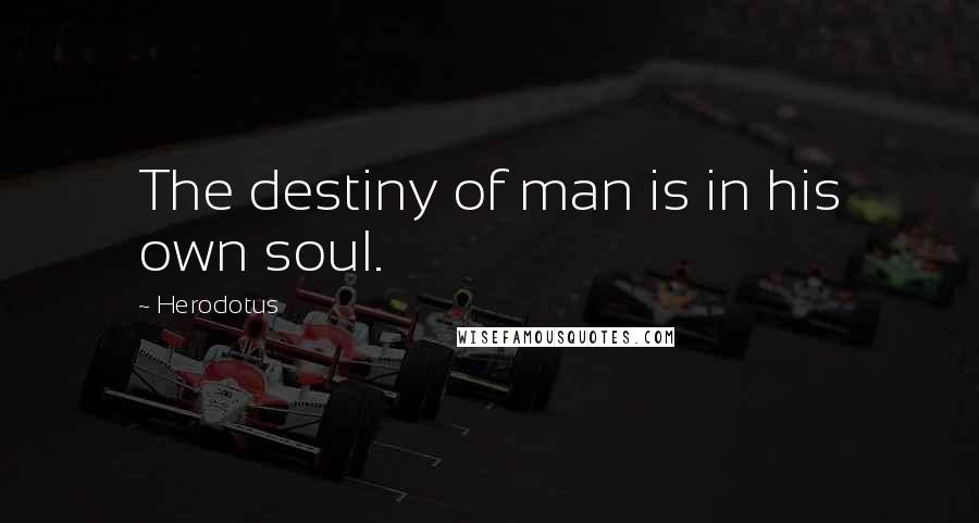 Herodotus Quotes: The destiny of man is in his own soul.