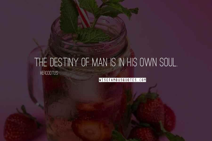 Herodotus Quotes: The destiny of man is in his own soul.