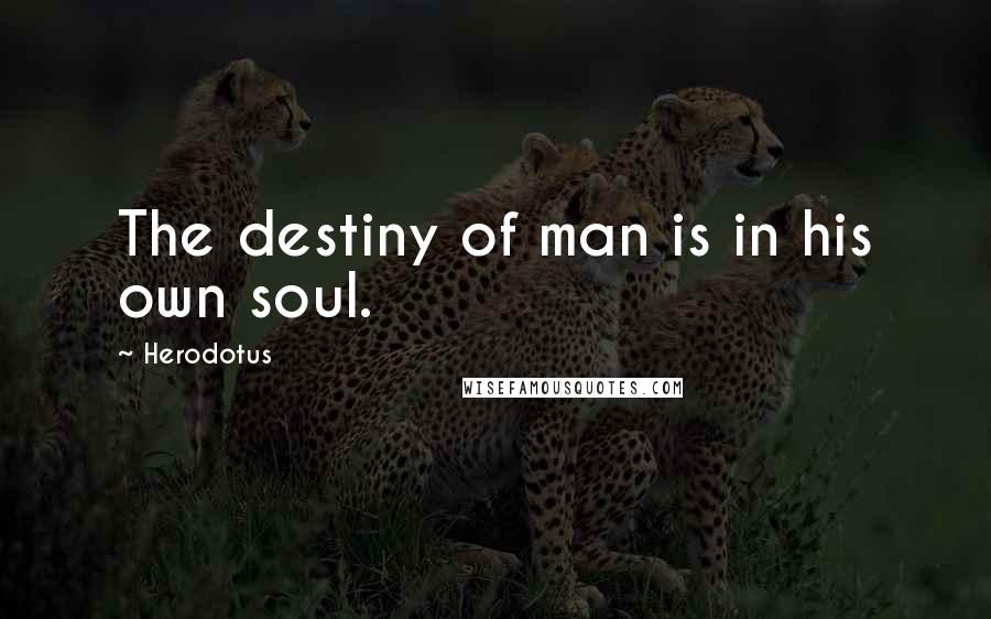 Herodotus Quotes: The destiny of man is in his own soul.