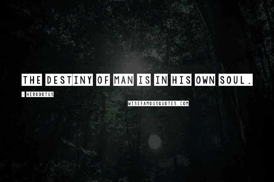 Herodotus Quotes: The destiny of man is in his own soul.
