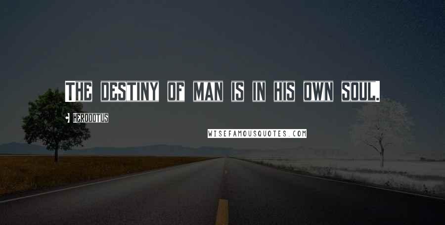 Herodotus Quotes: The destiny of man is in his own soul.