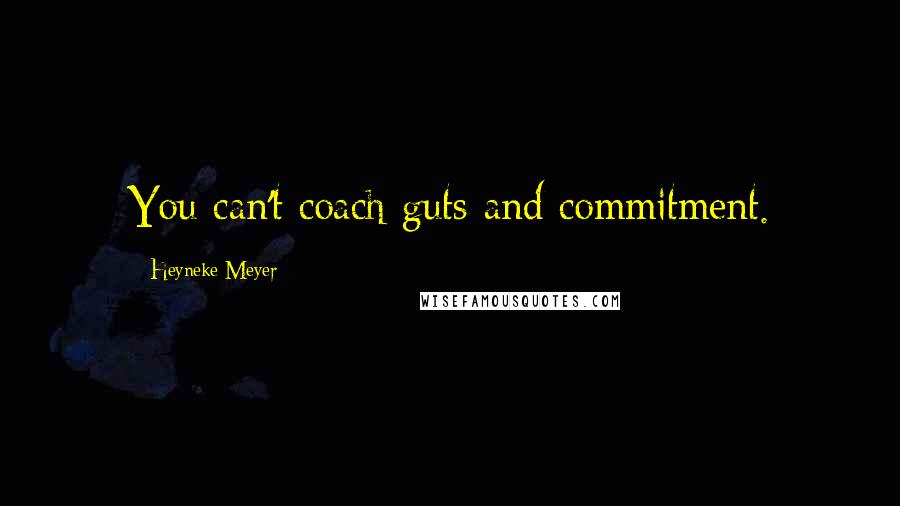 Heyneke Meyer Quotes: You can't coach guts and commitment.