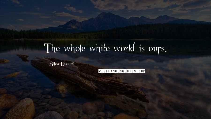 Hilda Doolittle Quotes: The whole white world is ours.