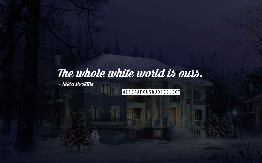 Hilda Doolittle Quotes: The whole white world is ours.