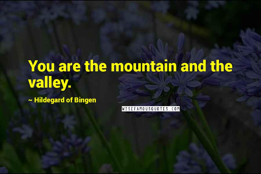 Hildegard Of Bingen Quotes: You are the mountain and the valley.