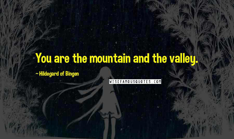 Hildegard Of Bingen Quotes: You are the mountain and the valley.