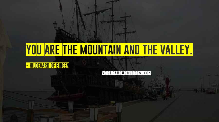Hildegard Of Bingen Quotes: You are the mountain and the valley.